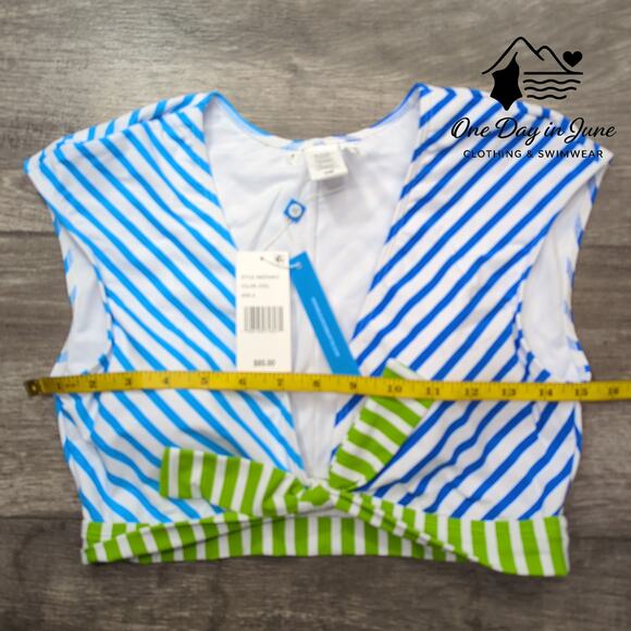 Bleu Rod Beattie Tie Front Bikini Top Size 8 - Picture 3 of 4